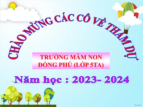 Bài giảng Lĩnh vực phát triển thẩm mỹ - Hát và VĐ: Em đi mẫu giáo - Nghe hát chèo: Tình em cô giáo mầm non - TC: Vòng tròn tiết tấu - Chủ đề: Nghề nghiệp