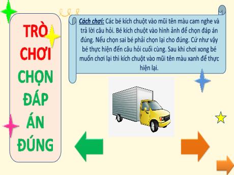 Bài giảng Trò chơi giao thông - Chủ điểm: Giao thông