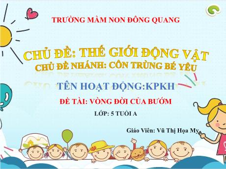Bài giảng Vòng đời của bướm - Chủ đề: Thế giới động vật