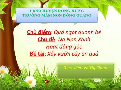 Bài giảng Xây vườn cây ăn quả