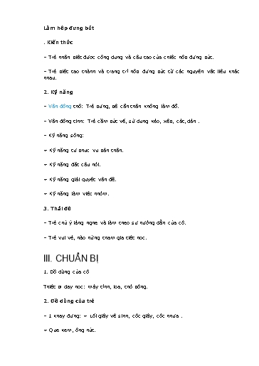 Giáo án Làm hộp đựng bút