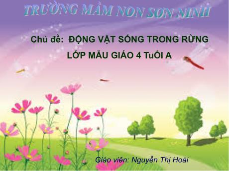 Bài giảng Mẫu giáo Lớp 4 tuổi - Chủ đề: Động vật sống trong rừng (Nguyễn Thị Hoài)