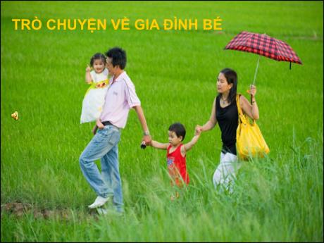 Bài giảng Mẫu giáo Lớp 4 tuổi - Trò chuyện về gia đình bé
