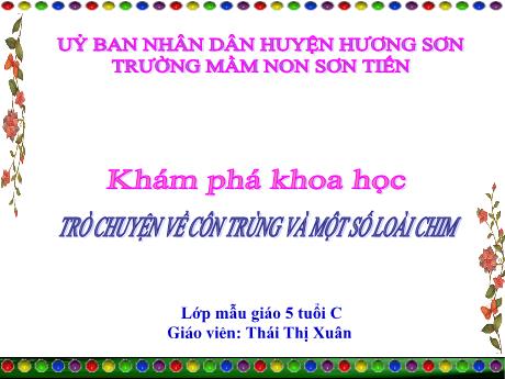 Bài giảng Mẫu giáo Lớp 5 tuổi - KPKH: Trò chuyện về côn trùng và một số loài chim (Thái Thị Xuân)