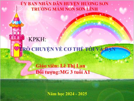 Bài giảng Giáo án Lớp MG 3 tuổi - KPKH: Trò chuyện về cơ thể tôi và bạn - Năm học 2024-2025