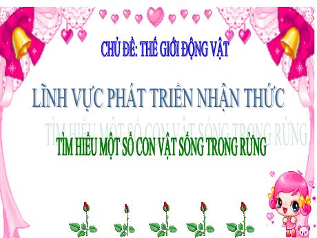 Bài giảng Giáo án Lớp MG 3 tuổi - PTNT, Chủ đề: Thế giới động vật - Tìm hiểu một số con vật sống trong rừng