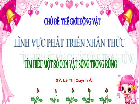 Bài giảng Mẫu giáo 3 tuổi A - PTNT, Chủ đề: Thế giới động vật - Tìm hiểu một số con vật sống trong rừng