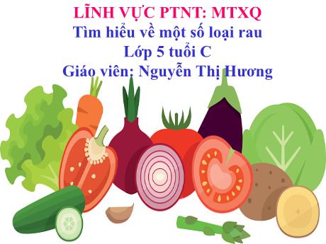 Bài giảng Mẫu giáo 5 tuổi C - PTNT, MTXQ: Tìm hiểu về một số loại rau