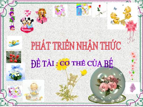 Bài giảng Lớp Lá - Phát triển nhận thức - Đề tài: Cơ thể của bé