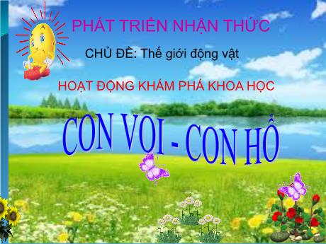 Bài giảng Lớp Mầm - Chủ đề: Thế giới động vật - Con voi - Con hổ