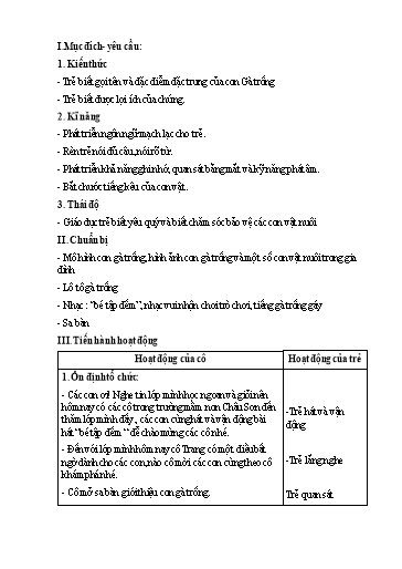 Giáo án Lớp Mầm - Phát triển ngôn ngữ - Bé tập đếm
